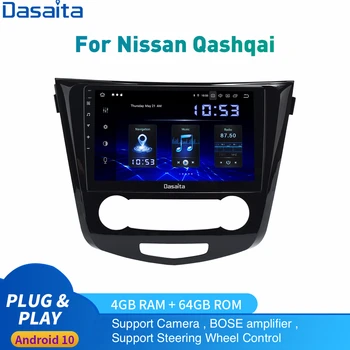 Dasaita Android 10 Uređaj za Nissan Qashqai J11 X-trail 1din 2014-2018 Авторадио DSP HD IPS 1028*720 Carplay HDMI Wifi