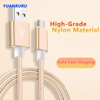 2A Najlon Žice USB C Kabel Type-C Siguran Kabel za Brzo Punjenje za Huawei Samsung Xiaomi Isključite Mobilni Telefon Type C Kablove Punjača