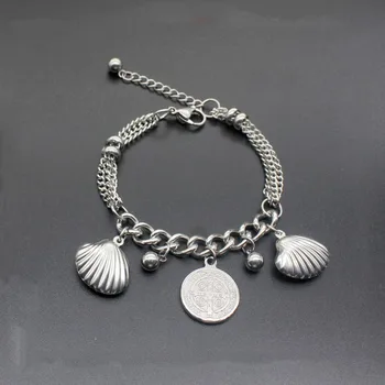 Nova moda titan čelična narukvica u obliku školjke ženski nakit od nehrđajućeg čelika topla rasprodaja
