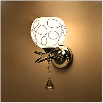led zidne lampe stakla loptu zidne svjetiljke novo kupatilo svjetlo лампада crystal Sling lanca E27 AC90-260V s povući prekidač