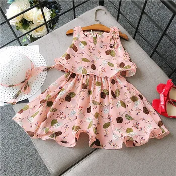 Ljetna haljina Za djevojčice Novi Korejski Dječja haljina bez Rukava za djevojčice, Dječje Odjeće 2-6 Godina 9336
