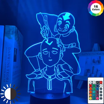 One Punch Man Led svjetlo noći Anime Lampa Saitama za uređenje Spavaće sobe noćno svjetlo Dječji Dar Posljednji Pagat Zraka Avatar Svjetlo Аанг