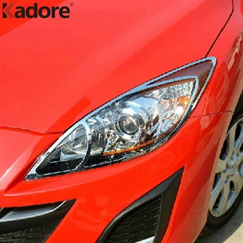 Pogodan Za Mazda 3 M3 2010 2011 2012 abs Kromirana Prednja Fara Poklopac Žarulje prednjeg Svjetla Završiti Vozila Vanjski Pribor 2 kom