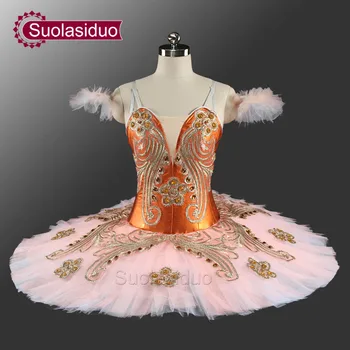 Profesionalni Balet Kostim-Svežanj Gilrs YAGP Natjecateljski Svežanj Narančasta Klasični Balet Svežanj Scenski Kostim SD0068