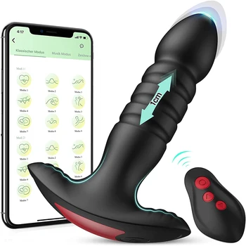 Bluetooth Analni Čep Vibrator Za Muškarce Masažu Prostate Masturbiraju Žene APLIKACIJU za Daljinsko Upravljanje Dildo Sex Igračke za Odrasle 18 Igračaka