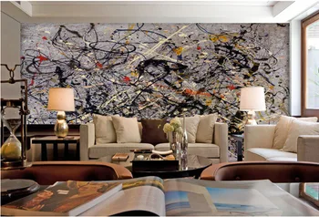 Običaj 3D zidne, moderne dinamična apstraktno ulje na platnu, dnevni boravak kauč na tv zida spavaća soba desktop