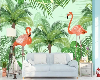 beibehang Nordijsko moda identitet 3d desktop svježe ručno oslikana flamingo tropska prašuma je freska dnevni boravak papier-mache