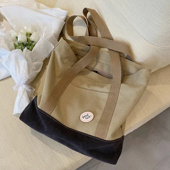 Torbe za kupovinu velikog kapaciteta, do 2022, jesenje nove torbe za žene, Monotono Svakodnevni torba-тоут, холщовая torba, školski ruksak za djevojčice, besplatna dostava