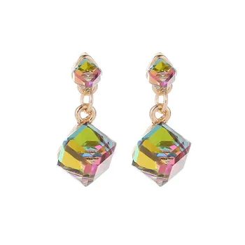 Nova moda Simfonija divlji jednostavan crystal, kao što su boja trg geometrijski naušnice Za Žene djevojka Pribor nakit veleprodaja