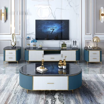 1 mramor čaj stol TV ormar u kombinaciji постмодернистский jednostavan jednostavan luksuzni stil skandinavski mali obiteljski odijelo za dnevni boravak