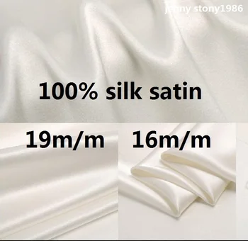19 m/m, teške svile u boji svilene tkanine protežu satin svilene tkanine Satin рубашечная tkanina visoke klase visokokvalitetna vjenčanje tkanina za naručivanje u rasutom stanju