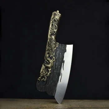 Bakrena ručka rezanje nož dvostruke namjene Longquan ručno kovanje kuhinjski nož Rezanje костяной nož oštar potrošačke nož