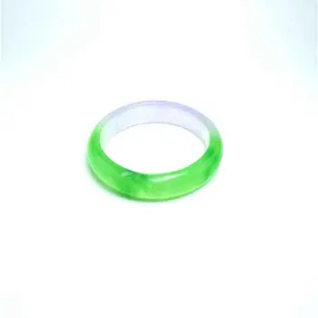 fin nakit Autentična burmanski smaragd ledene plutajući narukvice od zelenog žada, polu-bijeli i полузеленый narukvica