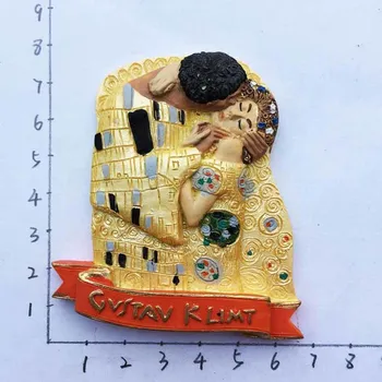 1pc Europa Austrija Beč Slikar Gustav Klimt Poljubac Turistički Suvenir Hladnjak Magent Naljepnice Za Hladnjak Kućni Dekor