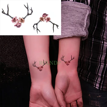 Vodootporno Privremeni Tattoo Naljepnice Cvijet ruže lažnih Tetovaža Flash Tetovaža Ruku Natrag tetovaže za noge za Djevojčice Žene Muškarce