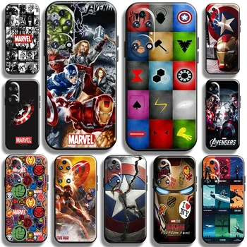 Marvel Avengers Iron Man Torbica Za Telefon Huawei P50 P50 Pro Mekana Torbica Šok-Dokaz Crna Tekući Silicij Carcasa Sjedalo Bitno