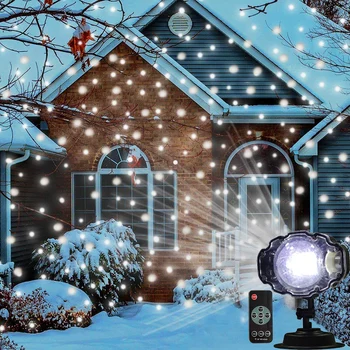 Božićno Pahuljica Lasersko Svjetlo 4 W Snijeg Božićni Projektor Svjetlo Kreće Snijeg Laserski Projektor Lampa Za Novogodišnji Dekor Zurke